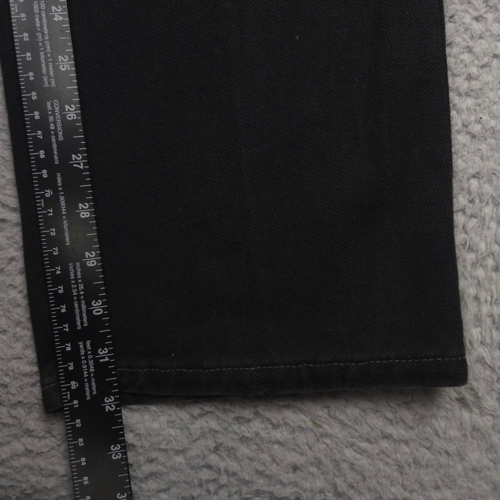 Levis 505 36x32 Black Regular Fit Straight Leg Men Jean Made in USA Vintage 90's - Picture 9 of 13